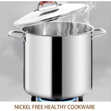 HOMICHEF 20QT Nickel Free Stainless Steel Stockpot