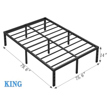 JETO King Size Metal Bed Frame – Sturdy, Stylish & Storage