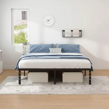JETO King Size Metal Bed Frame – Sturdy, Stylish & Storage