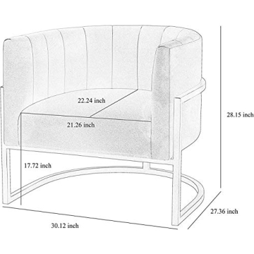 Stylish MEXIYA Havana Velvet Accent Chair for Living Room