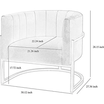 Stylish MEXIYA Havana Velvet Accent Chair for Living Room
