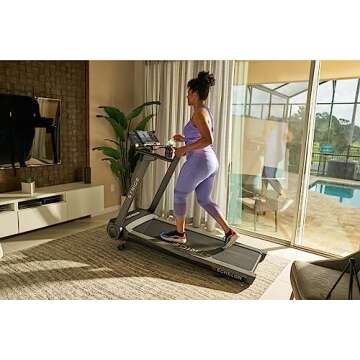 Echelon Stride Treadmill , Smart Foldable, 300 Lb Capacity, Motorized Incline, Comfortable Air Cushioning Deck , Elevate Home Workouts, Easy Storage, USB Charging Port + 30-Day Free Membership