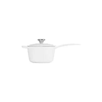 Le Creuset Enameled Cast Iron Signature Saucepan, 1.75 qt., White