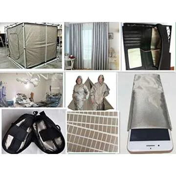 Amradield Faraday RFID Shielding Fabric-Block WiFi/RF Conductive Magnetic Copper/Nickel EMF Protection Fabric 1 Meter Long