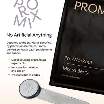 Promix Pre-Workout Powder, Mixed Berry - Maximize Focus & Performance - Helps Muscle Gain, Endurance...