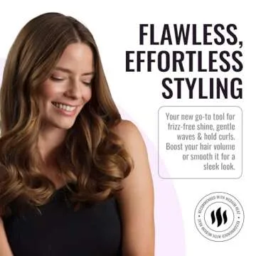 Ergo Ceramic Ionic Round Brush for Blow Out - Salon Quality Hair Brushes for Women - Roller Brush for Blow Drying, Wet and Dry Hair Styling, Volumizing Hair Care - ER65: 2.5"