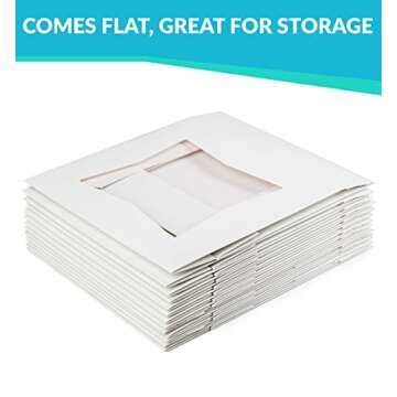 Cake Boxes - Set of 15 Pie Window Boxes 10 Inches by 10 Inches by 2 1/2 Inches White Paperboard Bakery Box by Upper Midland Products