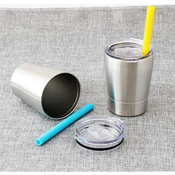 Colorful PoPo Kids Cups 2 Pack - Insulated Tumbler for Toddlers