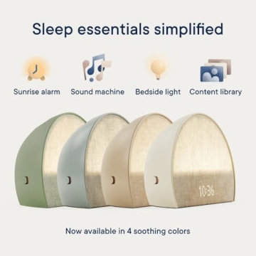 Hatch Restore 2 Sunrise Alarm Clock, Sound Machine, Smart Light (Putty) ー Your Smart Sleep Clock, White Noise, Customizable Sleep Routines for Adults, Unwind Gently, Dimmable Clock, Wake Up Energized