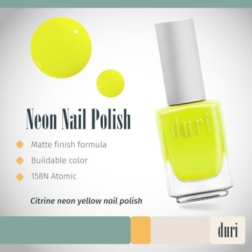 Duri Neon Yellow Nail Polish - Vibrant Eco-Friendly Color