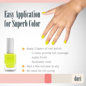 Duri Neon Yellow Nail Polish - Vibrant Eco-Friendly Color