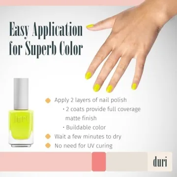 Duri Neon Yellow Nail Polish - Vibrant Eco-Friendly Color