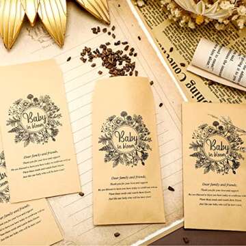 Fumete Baby Shower Seed Packet - 100 Self Adhesive Envelopes