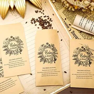 Fumete Baby Shower Seed Packet - 100 Self Adhesive Envelopes