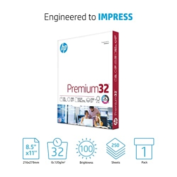 HP Premium32 32lb Presentation Paper - 250 Sheets, 100 Bright