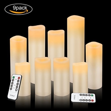 Vinkor Flameless Candles with Remote Timer and Brightness Control