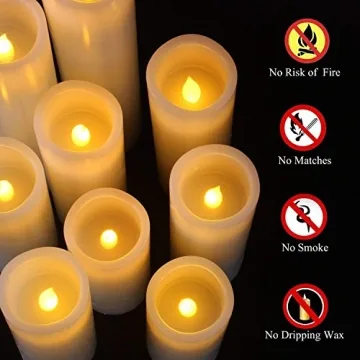 Vinkor Flameless Candles with Remote Timer and Brightness Control