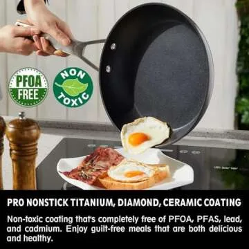 MSMK 10 & 12 Inch Non Stick Frying Pan Set for Healthy Cooking