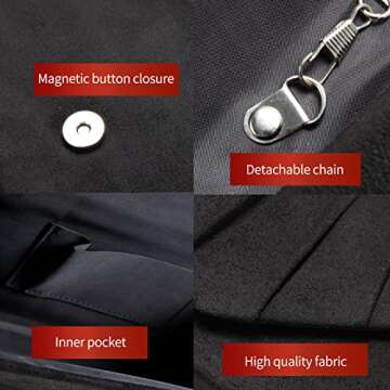 BBjinronjy Clutch Purses for Women Evening Bag Women's with Detachable Chain Wedding Prom Faux Suede (Black-Suede)