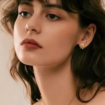 TONLUYAX Gold Bow Hoop Earrings - Elegant and Lightweight