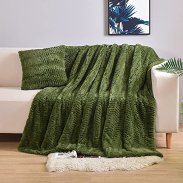 YUSOKI Luxury Faux Fur Double Sided Throw Blanket - Cozy Comfort
