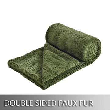 YUSOKI Luxury Faux Fur Double Sided Throw Blanket
