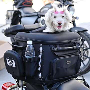 Sresk Motorcycle Dog Carrier for Small Pets and Travel