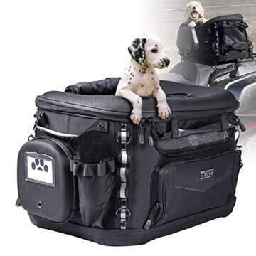 Sresk Motorcycle Dog Carrier for Small Pets and Travel