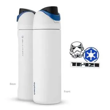 Owala Star Wars FreeSip Insulated Stainless Steel Water Bottle with Straw, BPA-Free Sports Water Bottle, Great for Travel, 24 Oz, Stormtrooper