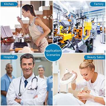 Yes!Fresh 100 Pieces Disposable 21 inch Non-Woven Bouffant Clip Caps Mob Mop caps hairnets Head Cover (Black)