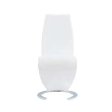 Global Furniture Dining Chair White Faux Leather Comfort