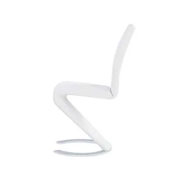 Global Furniture Dining Chair White Faux Leather Comfort