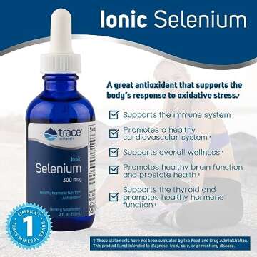 Trace Minerals | Liquid Ionic Selenium 300 mcg Dietary Supplement | Antioxidant, Supports Immunity, ...