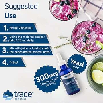 Trace Minerals | Liquid Ionic Selenium 300 mcg Dietary Supplement | Antioxidant, Supports Immunity, Thyroid Health | Vegan, Gluten Free, Non-GMO | 2 fl oz (2 pack), 96 servings