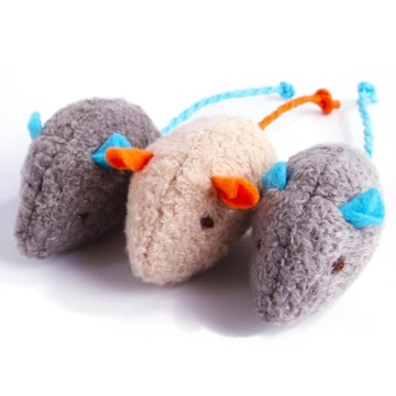 MEETCARE Cat Toy 3 Pack Interactive Mouse Toys