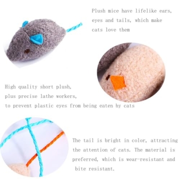 MEETCARE Cat Toy 3 Pack Interactive Mouse Toys