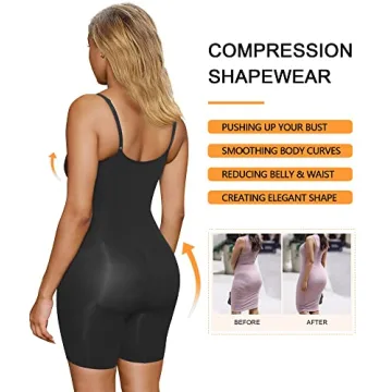 SHAPERX Tummy Control Bodysuit Butt Lifter Thigh Shaper