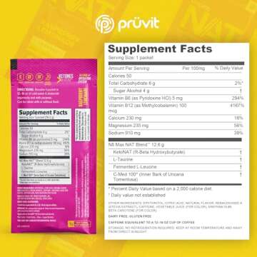 Keto//OS NAT® Raspberry Lemonade – Charged - Supplement for Men and Women (20 Count)