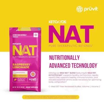 Keto//OS NAT Raspberry Lemonade Charged Supplement