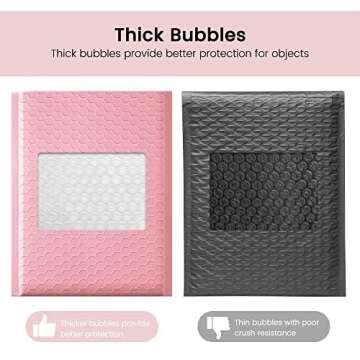 Metronic Bubble Mailers 8.5x11 Inch 25 Pack Light Pink Padded Envelopes Waterproof Bubble Mailer for Decorations Packaging, Small Business, Boutique, Packaging