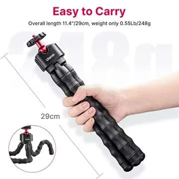 ULANZI Vlogging Kit for iPhone, Flexible Tripod for Cell Phone, iPhone Stand for Video Recording with Phone Mount, Fill Light & Charging Cable, Smartphone Vlog Setup