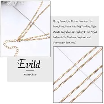 Evild Boho Gold Bikini Belly Chain for Women