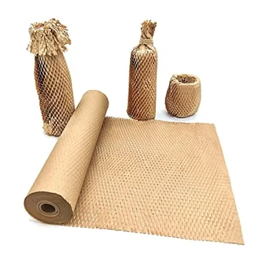 Honeycomb Packing Paper, 15" x 131' Packing Paper Substitute Alternative for Bubble Cushioning Wrap ...