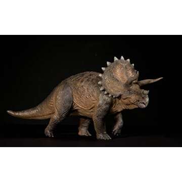 Lana Toys Nanmu 135 Triceratops Heavy Lance Figure Realistic Ceratopsidae Dinosaur PVC Collector Toys Animal Model Decoration Gift for Adult (Original Version Without Accessories)