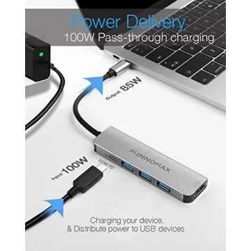 High-Quality USB C Hub with HDMI and 3 USB Ports