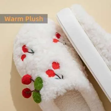 Cozy iwhgrmp Cherry Slippers for Winter Comfort