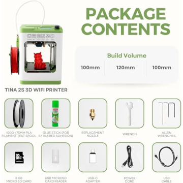 Assembled Mini 3D Printer for Kids - Starter Kit Included