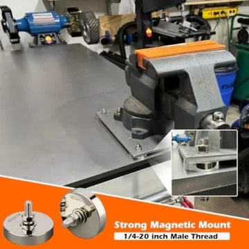 MUTUACTOR Strong Neodymium Round Magnet Base with Threaded Stud