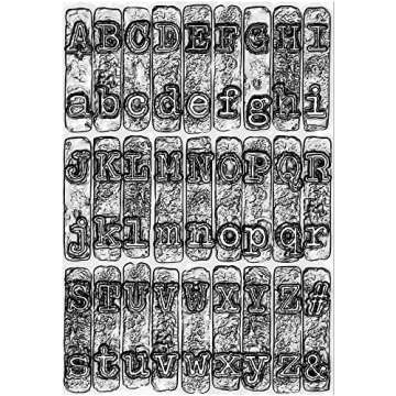 Sizzix 3D Texture Fades Embossing Folder 664760 Typewriter by Tim Holtz One Size, Multicolor