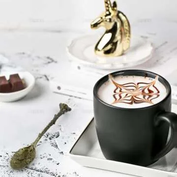 AUEAR, Retro Crystal Antique Alloy Spoon Coffee Tea Dessert Mini Ice Cream Decorative Spoons Set for Home Office (5 Pack)